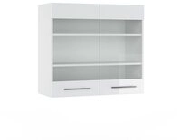 Vicco Glash&auml;ngeschrank Fame-Line, Wei&szlig; Hochglanz/Wei&szlig;, 80 cm (1-St)