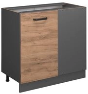 Vicco Eckunterschrank R-Line, Goldkraft Eiche/Anthrazit, 86 cm ohne...