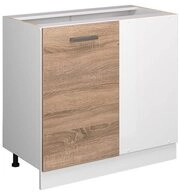 Vicco Eckunterschrank R-Line, Sonoma/Wei&szlig;, 86 cm ohne Arbeitsplatte (1-St)