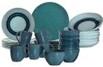 Geschirr-Set LEONARDO "Tafelservice Matera 30er Set", blau, 30, Keramik,