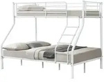neu.haus Etagenbett, &raquo;Sortland&laquo; Bettgestell 200x140/90cm Metall Wei&szlig; wei&szlig;