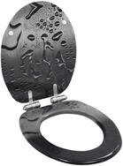vidaXL WC-Sitz Toilettensitz mit Soft-Close-Deckel MDF Wassertropfen-Design (1-St)