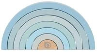 BIECO Stapelspielzeug Bieco Holz Regenbogen Baby blau - Steckspiel Holz