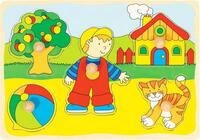 goki Steckpuzzle goki Katze, Haus,... Steckpuzzle, Puzzleteile