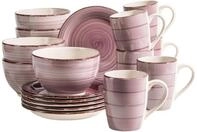 Fr&uuml;hst&uuml;cks-Geschirrset M&Auml;SER "Lumaca", rosa (berry), 18, Geschirr-Sets,