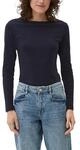 Langarmshirt S.OLIVER, Damen, Gr. 34, blau, Jersey, Obermaterial: 100% Baumwolle,