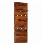 vidaXL Garderobenst&auml;nder Wandgarderobe Massivholz 118&times;40 cm braun