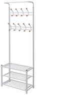 vidaXL Garderobe NA Garderobe mit Schuhablage 68x32x182,5 cm Wei&szlig;