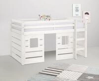 OTTO home Hochbett Alpi aus Kiefernholz, inklusive Leiter und Panel,