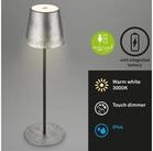 Briloner Leuchten Tischleuchte kabellose LED Tischlampe dimmbar Indoor/Outdoor, LED
