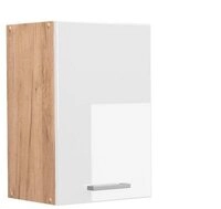 Vicco H&auml;ngeschrank R-Line, Wei&szlig; Hochglanz/Goldkraft Eiche, 40 cm (1-St)