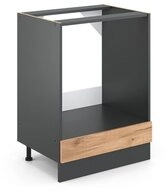 Vicco Herdumbauschrank R-Line, Goldkraft Eiche/Anthrazit, 60 cm ohne Arbeitsplatte