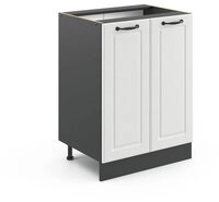 Vicco Unterschrank R-Line, Wei&szlig; Landhaus/Anthrazit, 60 cm ohne Arbeitsplatte...