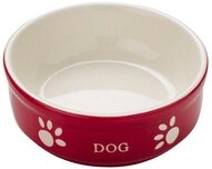 Nobby Futternapf Hunde Keramiknapf "DOG", rot/beige, M, 240ml
