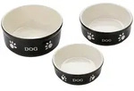Nobby Futterbeh&auml;lter Hunde Keramiknapf Dog schwarz/beige beige|schwarz 460 ml