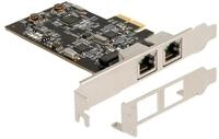 Delock DeLOCK PCI Express x2 Karte auf 2 x RJ45 2,5 Computer-Adapter
