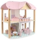 Coemo Puppenhaus SANDY, (m&ouml;bliertes Puppenhaus Holz, 24-tlg), Puppenhaus...