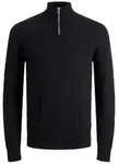 Jack & Jones Herren Stehkragen Pullover JJEEMIL Schwarz 12189339 L