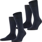 Falke Herren Socken Happy - 2er Pack Dark Navy (6375)