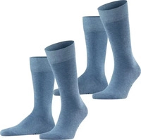 Falke Herren Socken Happy - 2er Pack Light Blau