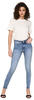 Only Damen Jeans ONLBLUSH MID SK ANK RAW DNM REA694 Skinny Fit Blau 15263454...
