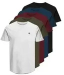 Jack & Jones Herren Rundhals T-Shirt JPRBLABRODY Regular Fit Blau