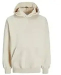 Jack & Jones Herren Hoodie Kapuzenpullover JJEURBAN EDGE SWEAT HOOD Relaxed Fit Beige