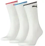 Puma Unisex Herren Damen Socken PUMA SPORT CREW STRIPE 3er Pack - White (002) -...