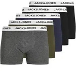 Jack & Jones Herren Boxershort JACBASIC WHITE WB TRUNKS 5er Pack - Forest Night Navy