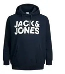 Jack & Jones Herren Hoodie Kapuzenpullover JJECORP LOGO - Regular Fit Plussize...