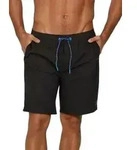 riverso Badehose Herren RIVDavid Regular Fit Regular Fit Schwarz Blau M