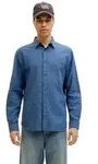 Freizeit Hemd JJESUMMER LINEN BLEND Regular Fit 12289174 Blau L