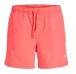 Jack & Jones Herren Badehose Badeshort JPSTMAUI TROPIC SOLID 12291385 Hot Coral...