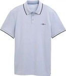 Tom Tailor Herren Poloshirt POLO WITH PRINT - Regular Fit 1045629-37680-dove...