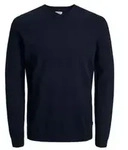 Jack & Jones Herren V-Ausschnitt Pullover JJEBASIC KNIT V-NECK Blau S