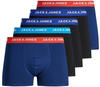 Jack & Jones Herren Boxershort JACLEE TRUNKS 5er Pack Blau Normaler Bund XL