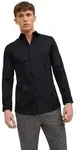 Jack & Jones Herren Freizeit Hemd JJPRPARMA Slim Fit Slim Fit Schwarz Super Slim