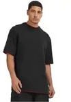 Urban Classics Herren T-Shirt CONTRAST TALL Relaxed Fit 00044 Rot 4XL