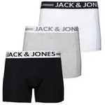 Jack & Jones Herren Boxershort SENSE - 3er PACK Grau XL