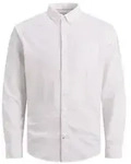 Jack & Jones Herren Freizeit Hemd JJEOXFORD Slim Fit Wei&szlig; M