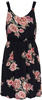 Only Damen Kleid onlKARMEN S/L SHORT DRESS AOP WVN Schwarz Orange Flower Print 36
