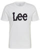 Lee Herren Rundhals T-Shirt Wobbly Logo Weiß S