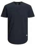 Jack & Jones Herren Rundhals T-Shirt JJENOA Regular Fit Blau 12184933 6XL