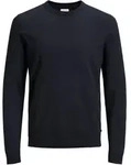 Jack & Jones Herren Pullover JJEBASIC KNIT CREW NECK - Dark Grey Melange...
