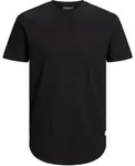 Jack & Jones Herren Rundhals T-Shirt JJENOA Regular Fit - Black REG 12113648 - S