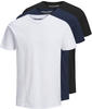 Jack & Jones Herren Rundhals T-Shirt JJEORGANIC BASIC 3er PACK - Slim Fit Slim Fit