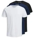 Jack & Jones Herren Rundhals T-Shirt JJEORGANIC BASIC 3er PACK - Slim Fit Slim Fit