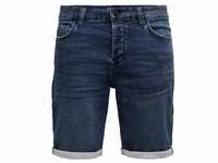 Only & Sons Herren Jeans Short ONSPLY REG D BLUE JOG PK 8582 Regular Fit Blau