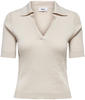 Only Damen Poloshirt ONLNIMONE S/S LIFE Grau W. Melange 15255862 L