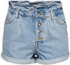 Only Damen Jeans Short ONLCUBA LIFE PAPERBAG Blau 15200196 Normaler Bund...